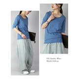 シンプルカラー5分袖ロングカットソー レディース トップス | and it | 詳細画像7