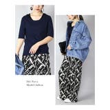 シンプルカラー5分袖ロングカットソー レディース トップス | and it | 詳細画像8