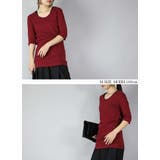 【M~LL】日本製5分袖スムースコットンロングカットソー ♪ レディース | and it | 詳細画像16