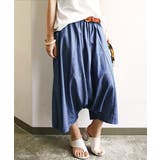 54ネイビー | ライトデニムサルエルパンツ ♪ レディース | and it 