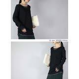 【M～4L】スムースコットンフェイクレイヤードくしゅくしゅシャーリングカットソー… | and it  | 詳細画像2 