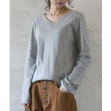 31杢グレー | 【M～LL 日本製】BeコルテVネックデイリーロングカットソー♪ 綿100％ | and it 