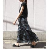 フラワープリント | 立体ネルチェック切替タックスカート フリーサイズ 秋服 | and it 