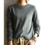 35ライトカーキ | 【M～LL 日本製】Beラインネックデイリーロングカットソー♪ 綿100％ | and it 