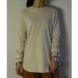 22ベージュ | 【M～LL 日本製】Beラインネックデイリーロングカットソー♪ 綿100％ | and it 