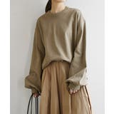 32ライトブラウン | 袖ぷっくりサイドスリットプルオーバー ♪ and | and it 