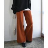 47オレンジブラウン | セミワイドリブニットパンツ パンツ レディース | and it 