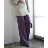 33パープル | セミワイドリブニットパンツ パンツ レディース | and it 