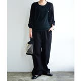 51ブラック | ゆるっくす バレルレッグ パンツ | and it