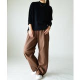 42モカブラウン | ゆるっくす バレルレッグ パンツ | and it