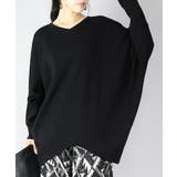 51ブラック | 前後2wayバンザイドルマンコットンニット トップス レディース | and it