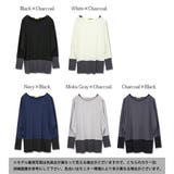 フェイクレイヤード配色リブドルマンカットソー | and it | 詳細画像2