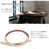 フォコン FAUCON スクエアバックルレザーベルトレディース | and it | 詳細画像4