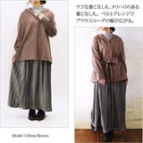 オープンカラーツイルブラウス(リボン付き)【M】レディース 春秋冬 トップス | and it | 詳細画像4