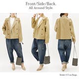 コットンツイルショート丈トレンチコート【M】レディース 春秋 トレンチコート | and it  | 詳細画像16 