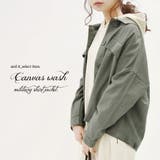 キャンバスウォッシュミリタリーシャツジャケットレディース 春秋 ジャケット | and it | 詳細画像5