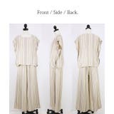 リネンレーヨンストライプセットアップレディース 春夏 トップス | and it | 詳細画像16