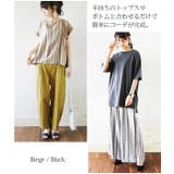 リネンレーヨンストライプセットアップレディース 春夏 トップス | and it | 詳細画像18