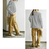 パンツ レディース セミワイド配色コットンストレートパンツ【S】【M】【L】ボト… | and it  | 詳細画像13 