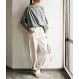 パンツ レディース セミワイド配色コットンストレートパンツ【S】【M】【L】ボト… | and it  | 詳細画像10 