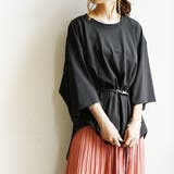 Tシャツ レディース 6分袖バックドレープTシャツトップス | and it | 詳細画像12