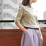 Tシャツ レディース プチハイネック5分袖コットンTシャツ【受注発注】【M】【L… | and it | 詳細画像4