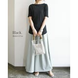 カットソー レディース コットンリブボートネック5分袖カットソー【受注発注】【M… | and it  | 詳細画像12 