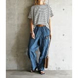 パンツ レディース コットンリネンしわ加工ルーズデニムパンツ【F】ボトムス | and it  | 詳細画像5 