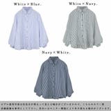 ストライプブロードボリュームスリーブシャツ シャツ レディース | and it  | 詳細画像2 