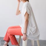 バックタック二の腕カバーコットンTシャツ カットソー レディース | and it | 詳細画像7