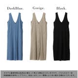 リップルストライプVネックオールインワン オールインワン レディース | and it  | 詳細画像2 