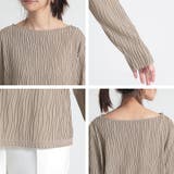 リップルストライプボートネックカットソー カットソー レディース | and it  | 詳細画像13 
