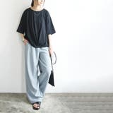 マーセライズフロントタックユルプルオーバー カットソー レディース | and it  | 詳細画像12 