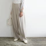 リネンタッチハイウエストタックパンツ パンツ レディース | and it | 詳細画像8