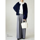 梨地クロップドカーディガン カーディガン レディース | and it  | 詳細画像11 