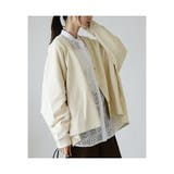 Vネックスウェットワイドカーディガン カーディガン レディーストップス | and it  | 詳細画像15 