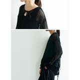 2wayストライプメッシュリボンカーディガン トップス レディース | and it  | 詳細画像10 