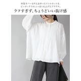 コットン長袖ピンタックブラウス シャツ ブラウス | and it  | 詳細画像4 