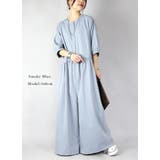 オールインワン レディース ツイルワッシャー5分袖オールインワン | and it  | 詳細画像6 