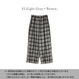 裾タックバルーンチェックイージーパンツ パンツ レディース | and it  | 詳細画像2 