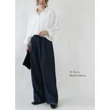 コットンデニムワイドパンツ パンツ レディース | and it  | 詳細画像7 