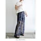 パンツ レディース メッシュボタニカルプリントサイドラインパンツ | and it  | 詳細画像9 