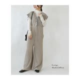 オールインワン レディース セルフカットプリーツレースアップオールインワン | and it  | 詳細画像12 