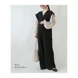 オールインワン レディース セルフカットプリーツレースアップオールインワン | and it  | 詳細画像14 