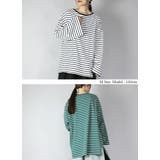 ドロップショルダー長袖ボーダービッグカットソーゆったり オーバーサイズ ロンT | and it | 詳細画像4