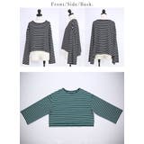 ドロップショルダー長袖ボーダーショートカットソー 新作 トップス | and it | 詳細画像13