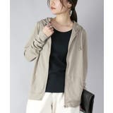 21グレージュ | UVカット指穴ZIPパーカー M~LL レディース | and it