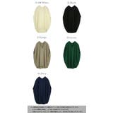 コクーンコットンニット 無地 Vネック | and it  | 詳細画像17 