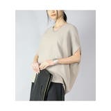 コクーンコットンニット 無地 Vネック | and it  | 詳細画像6 