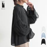 チュールスリーブハイネックブラウス ブラウス レディース | and it  | 詳細画像1 